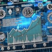 An image of a digital cryptocurrency chart with Bitcoin, Ethereum, and Altcoins