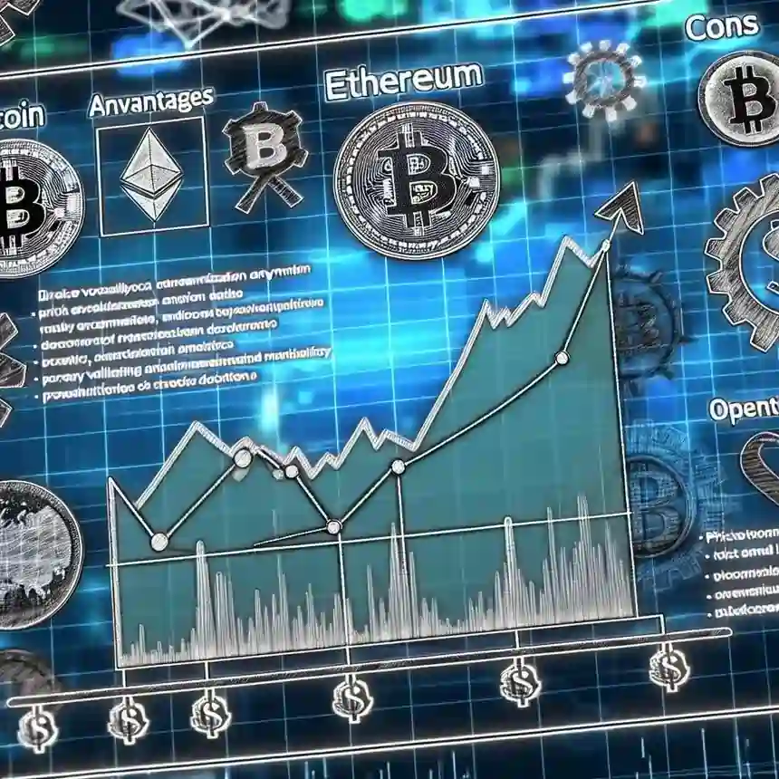 An image of a digital cryptocurrency chart with Bitcoin, Ethereum, and Altcoins